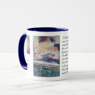 Caneca Pintura Nuvens Construindo / Artista Larry Lerew