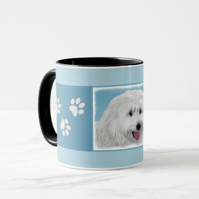 Caneca Pintura Polonesa De Ovinos - Arte Canina (Frente Esquerda)