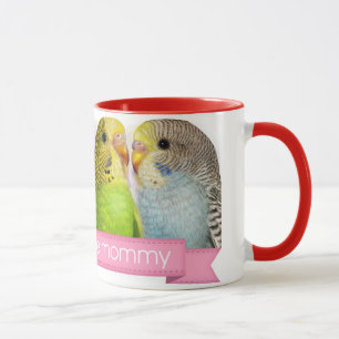 Caneca Pintura realística dos Budgerigars
