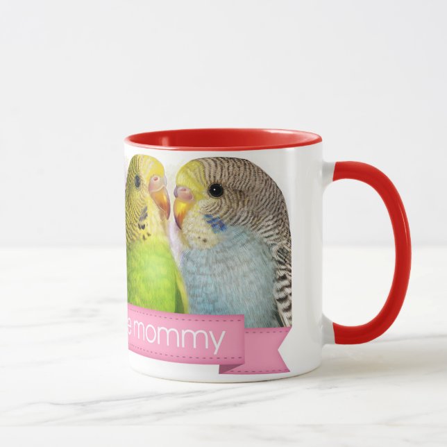 Caneca Pintura realística dos Budgerigars (Direita)