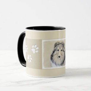 Caneca Pintura Shetland Sheepdog - Arte Cachorreira Origi