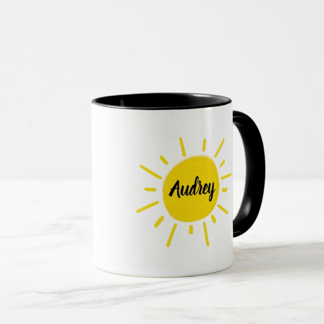 Caneca Pintura Sol Luz Amarela Caprichosa (Frente Esquerda)