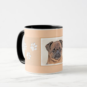 Caneca Pintura Suave em Bruxelas Griffon Pintura Original