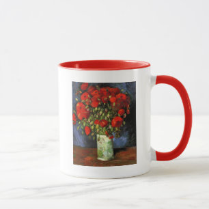 Caneca Pintura Vintage Van Gogh Flores Vaso em Flor