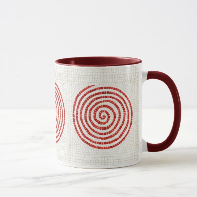 Caneca PINWHEEL MOSAIC Maroon Combo Mug (Direita)