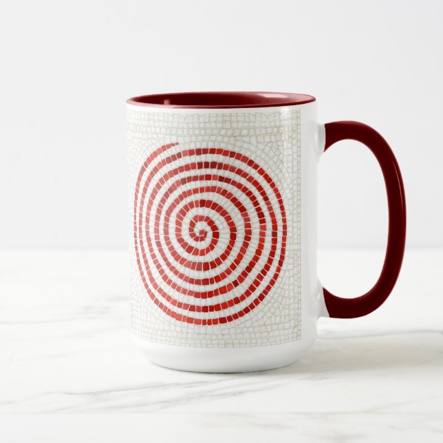 Caneca PINWHEEL MOSAIC Tall Maroon (Direita)