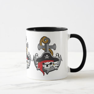 Caneca Pirata - Âncora do crânio