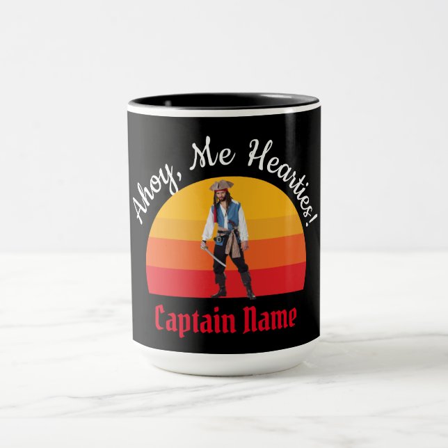 Caneca Pirata Azul de Cor da Água Sunset (Centro)