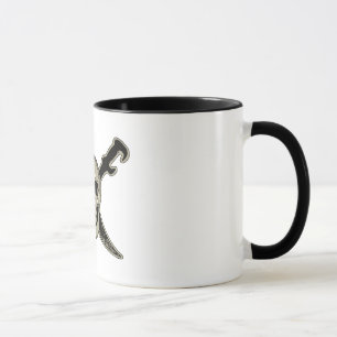 Caneca Pirata (Crânio) -  preto Ringer Mug de 11 oz