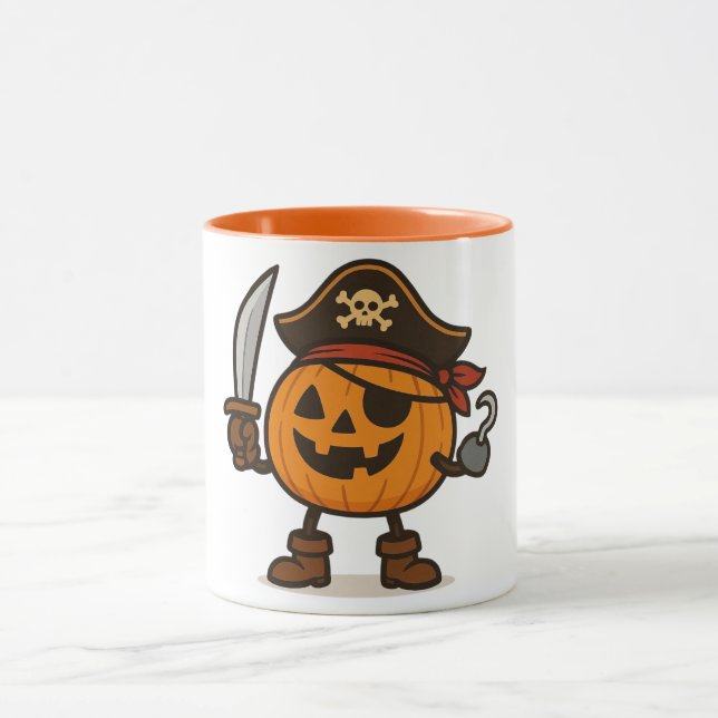 Caneca Pirata das Halloween Jack-o-Lanterna (Centro)
