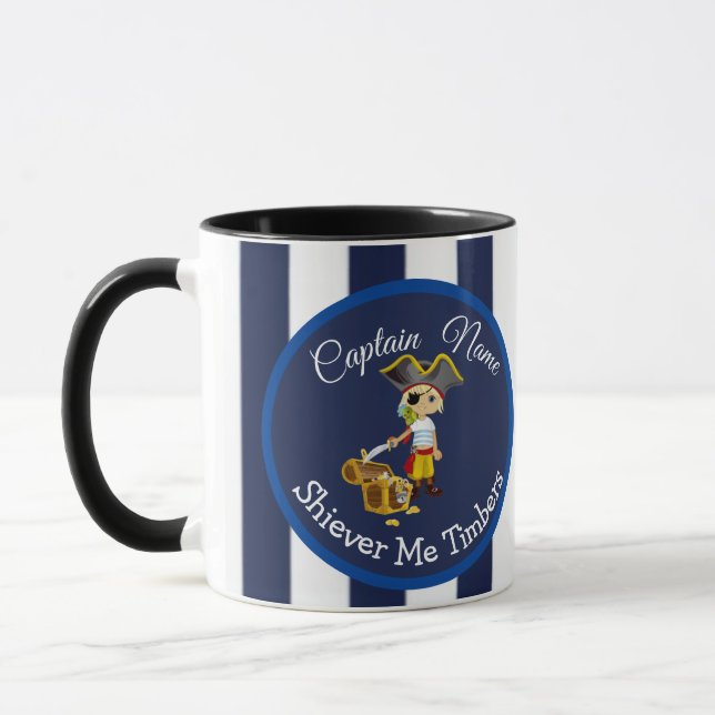 Caneca Pirata do Partido dos Rapazes das Stripes Náuticas (Esquerda)