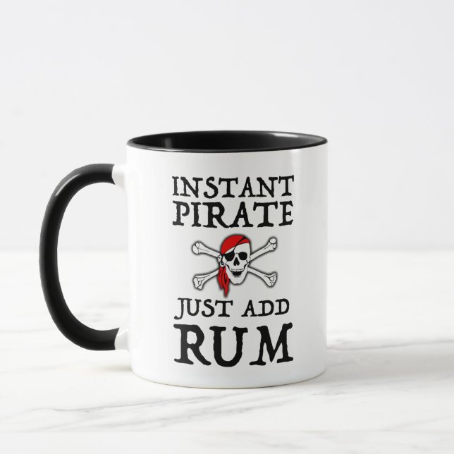 Caneca Pirata Instantânea - Basta Adicionar Rum (Esquerda)