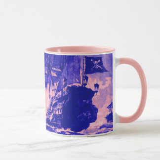 Caneca PIRATE SHIP BATTLE / blue purple