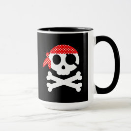 Caneca Pirate Skull Skeleton Bandanna