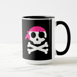 Caneca Pirate Skull Skeleton Bandanna
