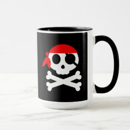 Caneca Pirate Skull Skeleton Bandanna
