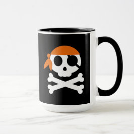 Caneca Pirate Skull Skeleton Bandanna