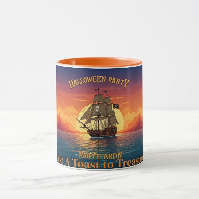 Caneca "Pirate's Perk: Um brinde ao tesouro e café" (Centro)