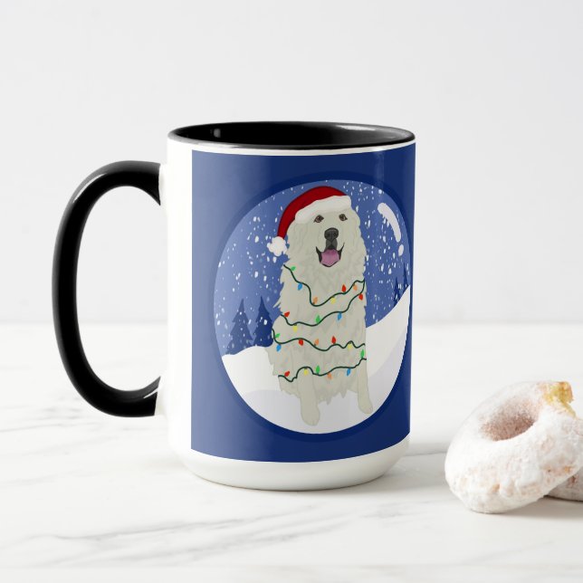 Caneca Pirenéus Excelentes de Natal  (Com Donut)