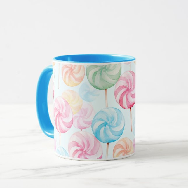 Caneca Pirulitos de Doces Deliciosos Caprichosos   (Frente Esquerda)