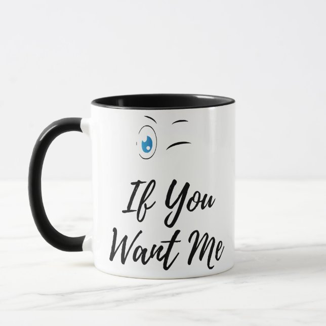 Caneca Piscar se você quer eu funny masculino  (Esquerda)