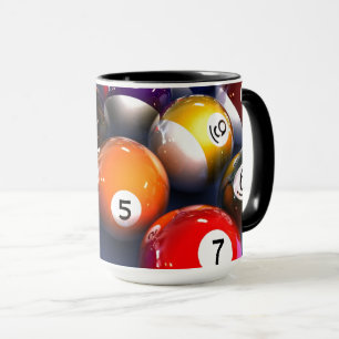 Caneca Piscina Colorida Lover Billiard Balls Mug