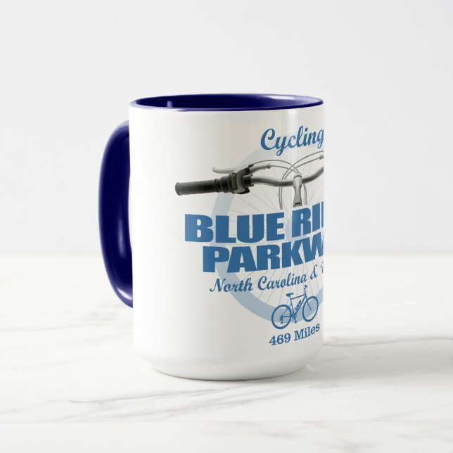 Caneca Pista de Cordilheira Azul (H2) (Frente Esquerda)