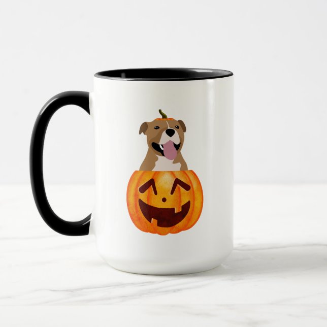 Caneca Pitbull Halloween Coffee Mug (Esquerda)
