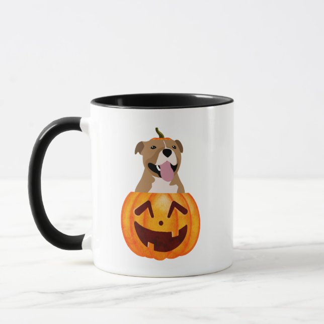 Caneca Pitbull Halloween Coffee Mug (Esquerda)
