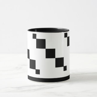 Caneca Pixel Art Mug - Estilo Minimalista Preto e Branco