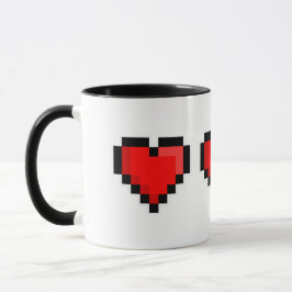 Caneca Pixel Coração de Amor