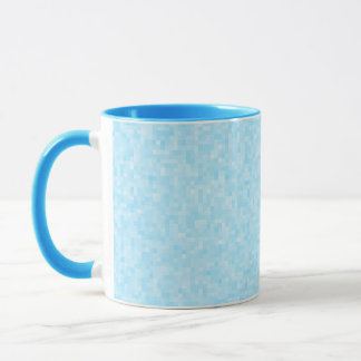 Caneca Pixelação Mosaica Azul