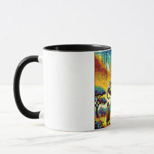 Caneca pixelated image of a dragon trainer