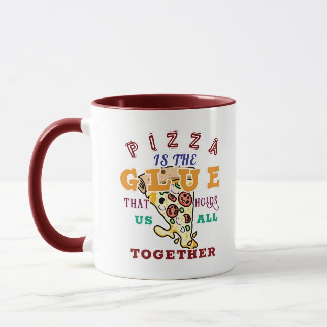 Caneca Pizza é a cola que nos une (Esquerda)