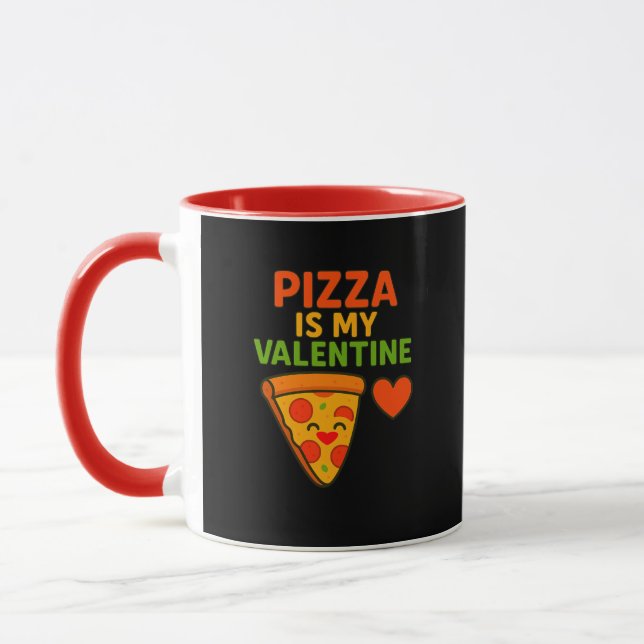 Caneca Pizza É Meu Namorados - Engraçado (Esquerda)