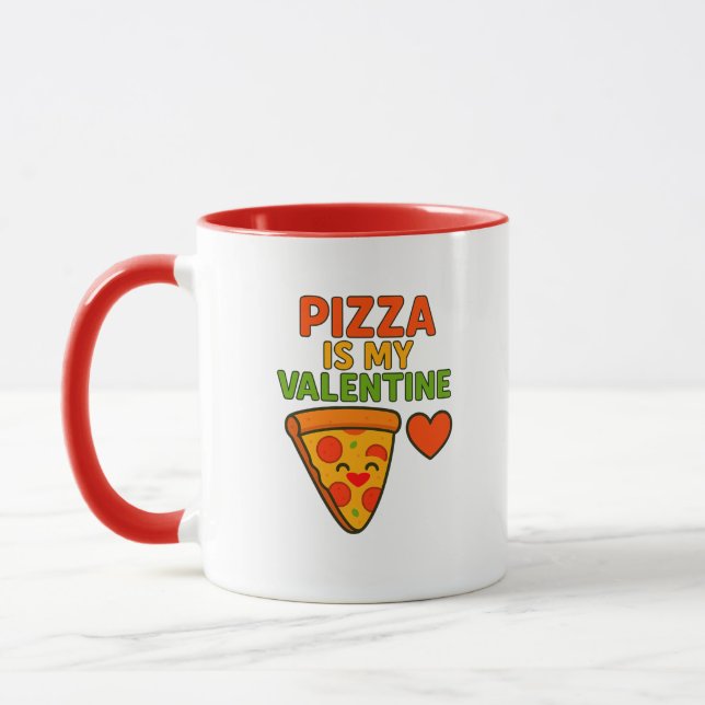 Caneca Pizza É Meu Namorados - Engraçado (Esquerda)