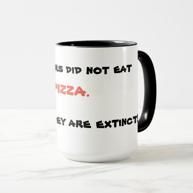 Caneca Pizza engraçada (Frente Esquerda)