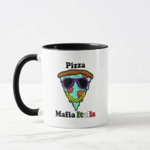 Caneca Pizza Mafia Italia – Fatia de Pizza Gangster Engra