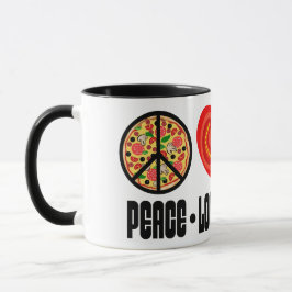 Caneca Pizza - Sinal de Paz Tomato Heart e Folhas de Basi
