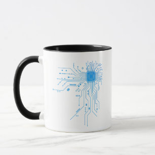 Caneca Placa de Circuito Engraçada Computador Eletrônica