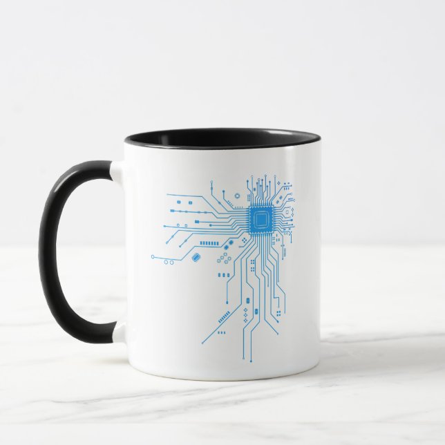 Caneca Placa de Circuito Engraçada Computador Eletrônica (Esquerda)