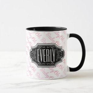 Caneca Placa de nome de quadro negro personalizado