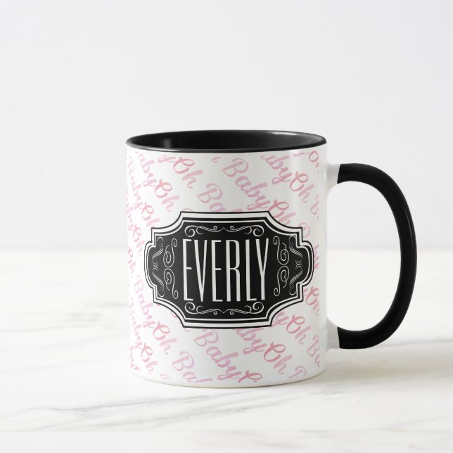 Caneca Placa de Nome Personalizada em Quadro Negro (Direita)