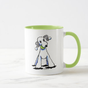 Caneca Placa de Vamos de Terrier Bedlington