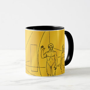 Caneca Placa Dourada da Sonda Espacial Pioneer 10 da NASA