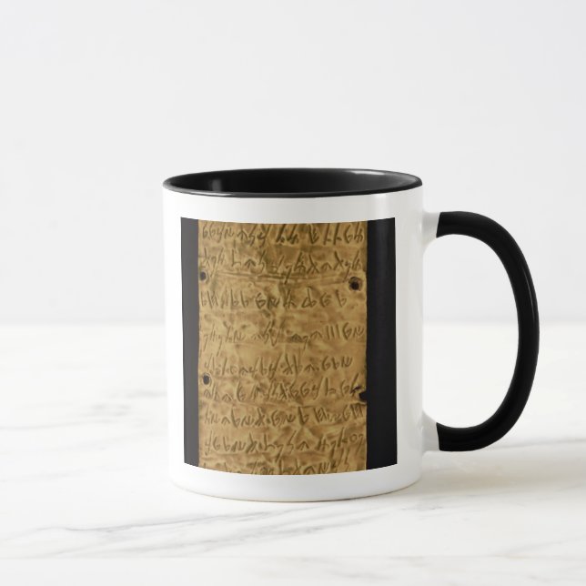Caneca Placa Dourado com inscrição do Phoenician, do (Direita)