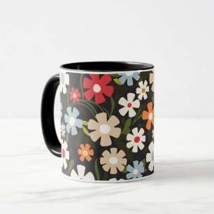Caneca Placa multicolorido em preto