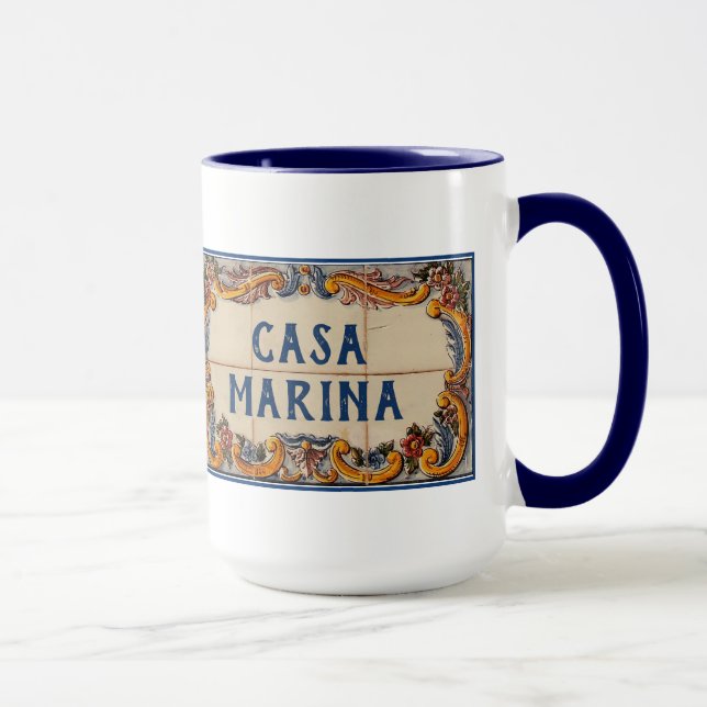 Caneca Placa para Casa Espanhola com o seu texto (Direita)