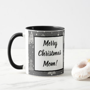 Caneca Placas Alcalinas Manuscritas Árvores de Natal Nas