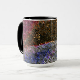 Caneca Placas de vidro colorido com cinzas volantes